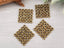 Antique Brass Filigree Square/ Rhombus Shape - Links Charms - 15mm - 6pcs