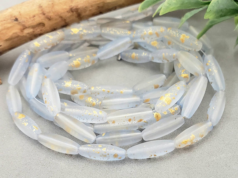 Lt Montana Blue - Glass Rice Beads - 10x4mm - Appr. 18" Strand/Loose