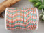 Pink Turquoise Salmon w/Gold - Poly Cotton Cord - 4yds/Roll