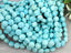 Faceted Turquoise Gemstone Coin - 6mm - 7.5" Strand