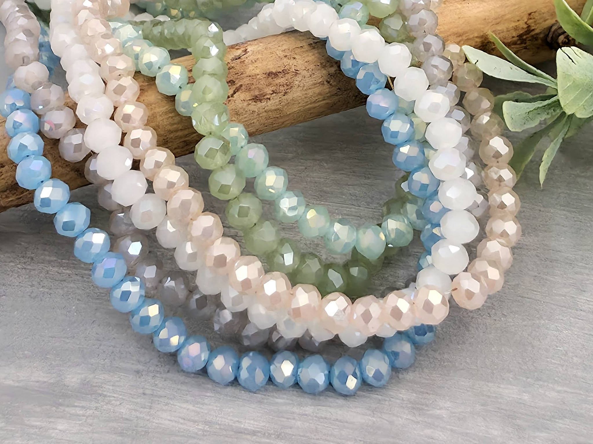 Ocean Mist - Crystal Stash Bundles - 3x4mm - 6 Strands Main image