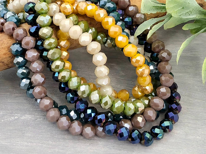 Golden Moss - Crystal Stash Bundles - 3x4mm - 6 Strands