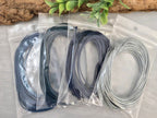 Blue Tones - Korea Waxed Polyester Cord - 1mm