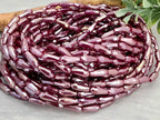Wine Silver Luster - Crystal Glass Teardrops - 9x4mm - 24" Strand
