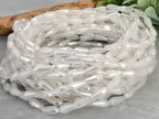 Mystic White - Crystal Glass Teardrops - 9x4mm - 24" Strand