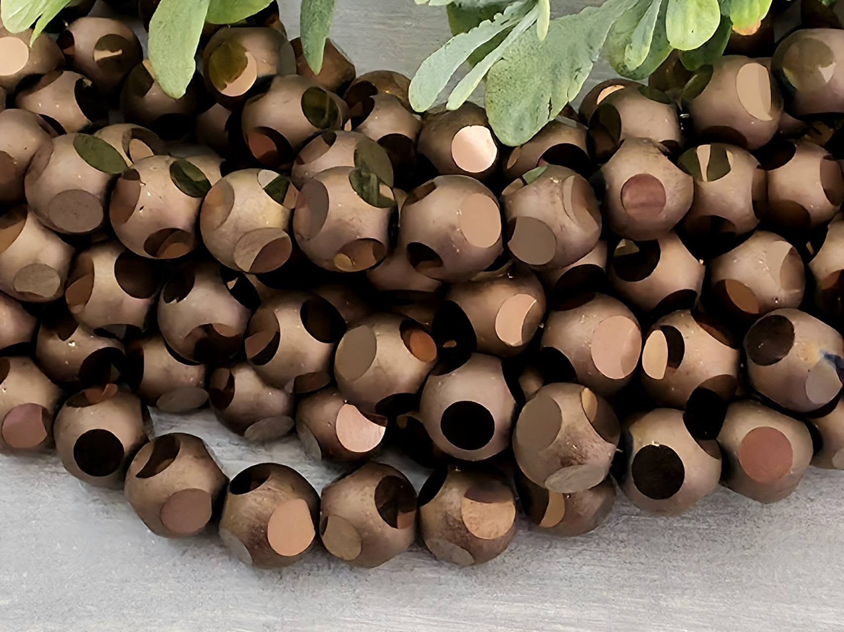 Copper - Window Cut Frosted Crystals - 8mm - 20pcs