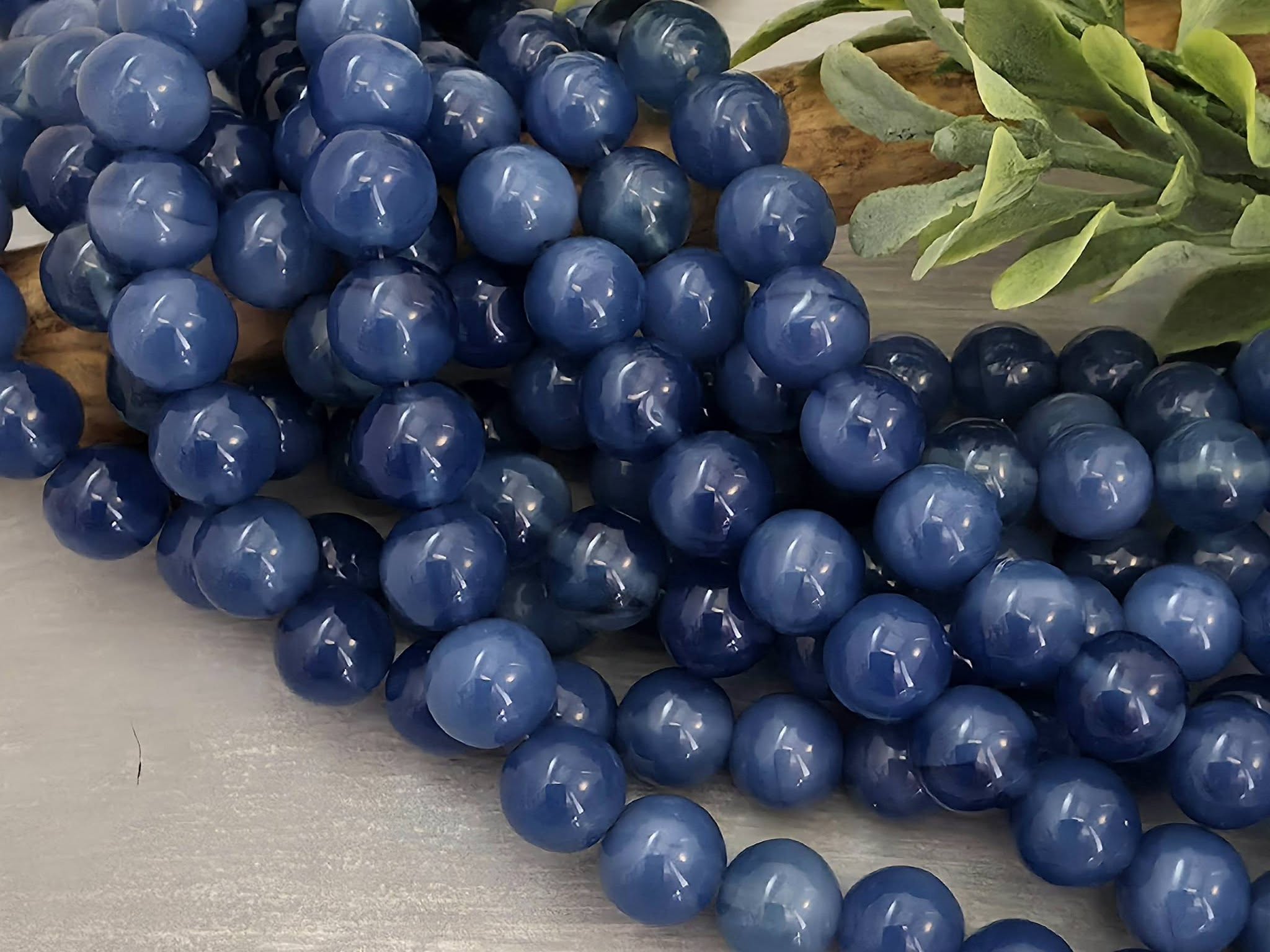 Opaline Blue Agate - 8mm - 6.5" Strand Main image