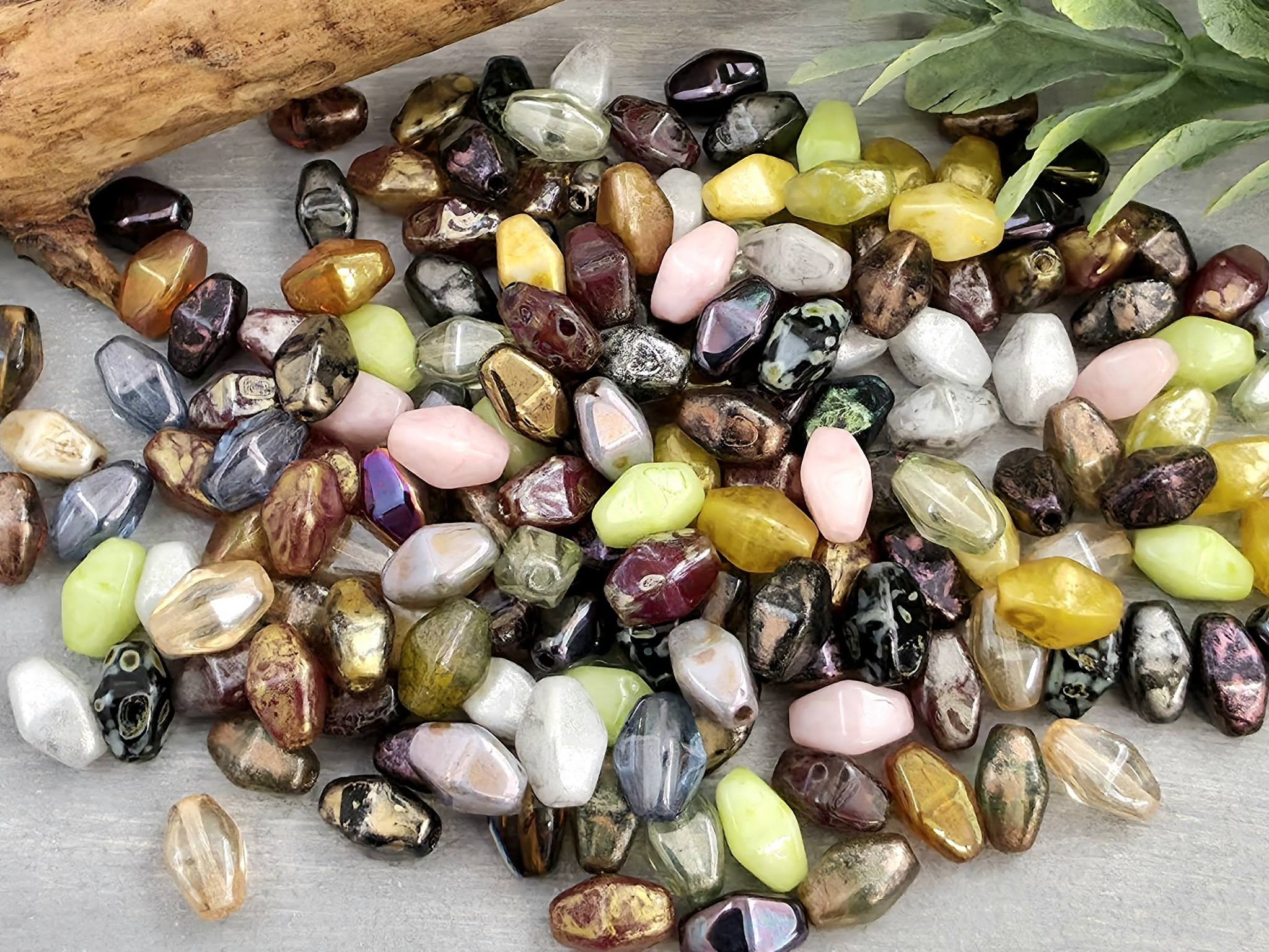 Bicone Lantern - Czech Bead Mix - 8x6mm - 50pcs