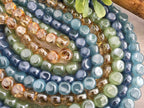 Silk Sage - 3 Sided Crystal Beads - 6mm - 20pcs