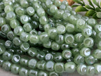 Silk Sage - 3 Sided Crystal Beads - 6mm - 20pcs