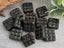 Distressed Moss - Czech Square Grid Beads - 13mm - 5pcs