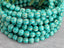 Turquoise - Gold Wash Czech Melon Beads - 6mm - 20pcs