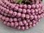 Plum Rose - Gold Wash Czech Melon Beads - 6mm - 20pcs