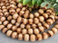 Latte Cream - Wood Grain Pattern Glass Beads - 8mm - 7" Strand/Loose