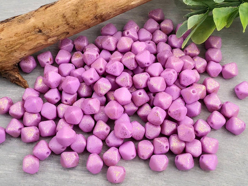 Orchid Glow  - Czech Lantern Bicone Beads - 6mm - 50pcs
