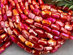 Mystic Coral - Micro Faceted Rectangle Crystals - 8x5mm