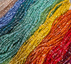 Mystic Apple Green - Micro Faceted Rectangle Crystals - 8x5mm