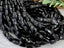 Jet Black - Micro Faceted Rectangle Crystals - 8x5mm