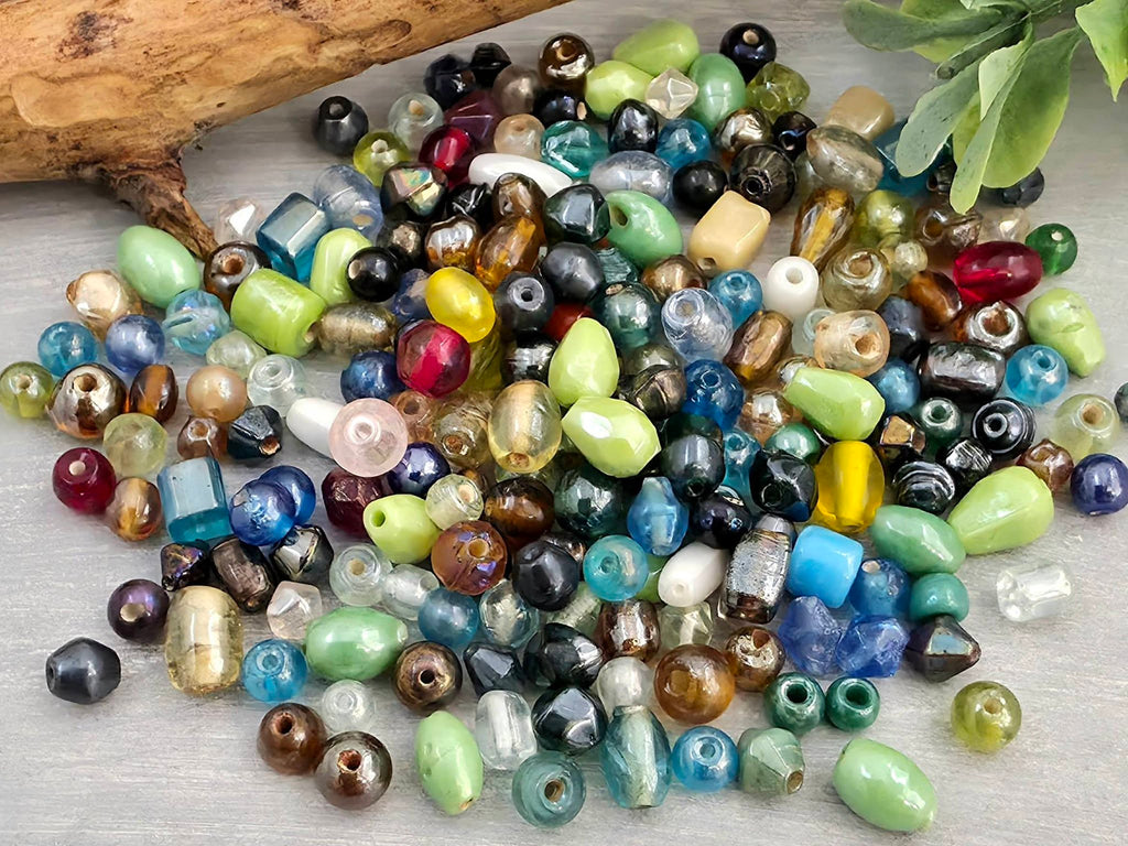 Multicolor - Luster Glass Bead Mix  - 3-6mm - 100gr.
