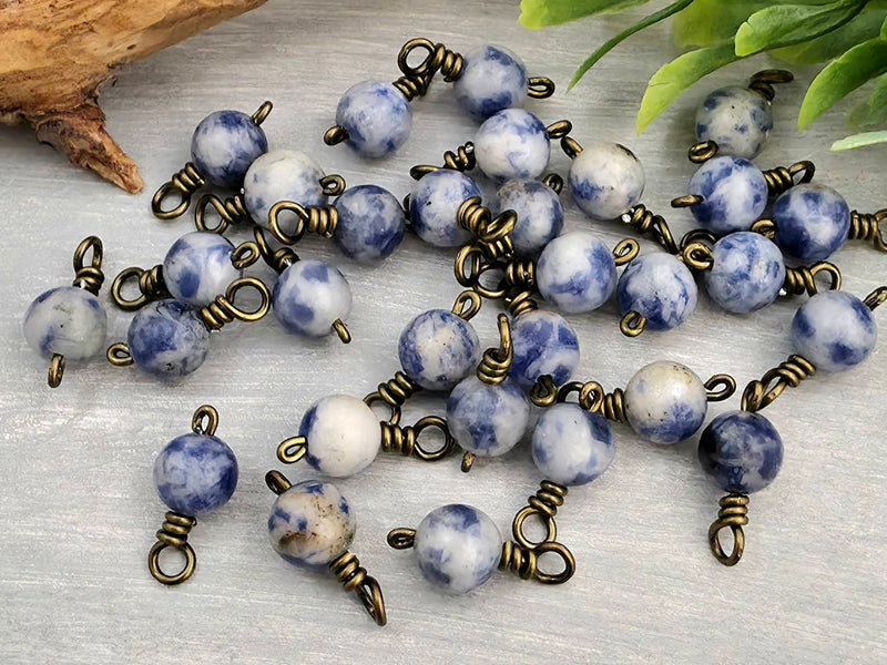 Sodalite - Gemstone Charms - 6mm - 10pcs