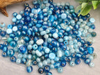 Aqua - Luster Glass Bead Mix  - 3-6mm - 100gr.