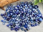 Blue - Luster Glass Bead Mix  - 3-6mm - 100gr.