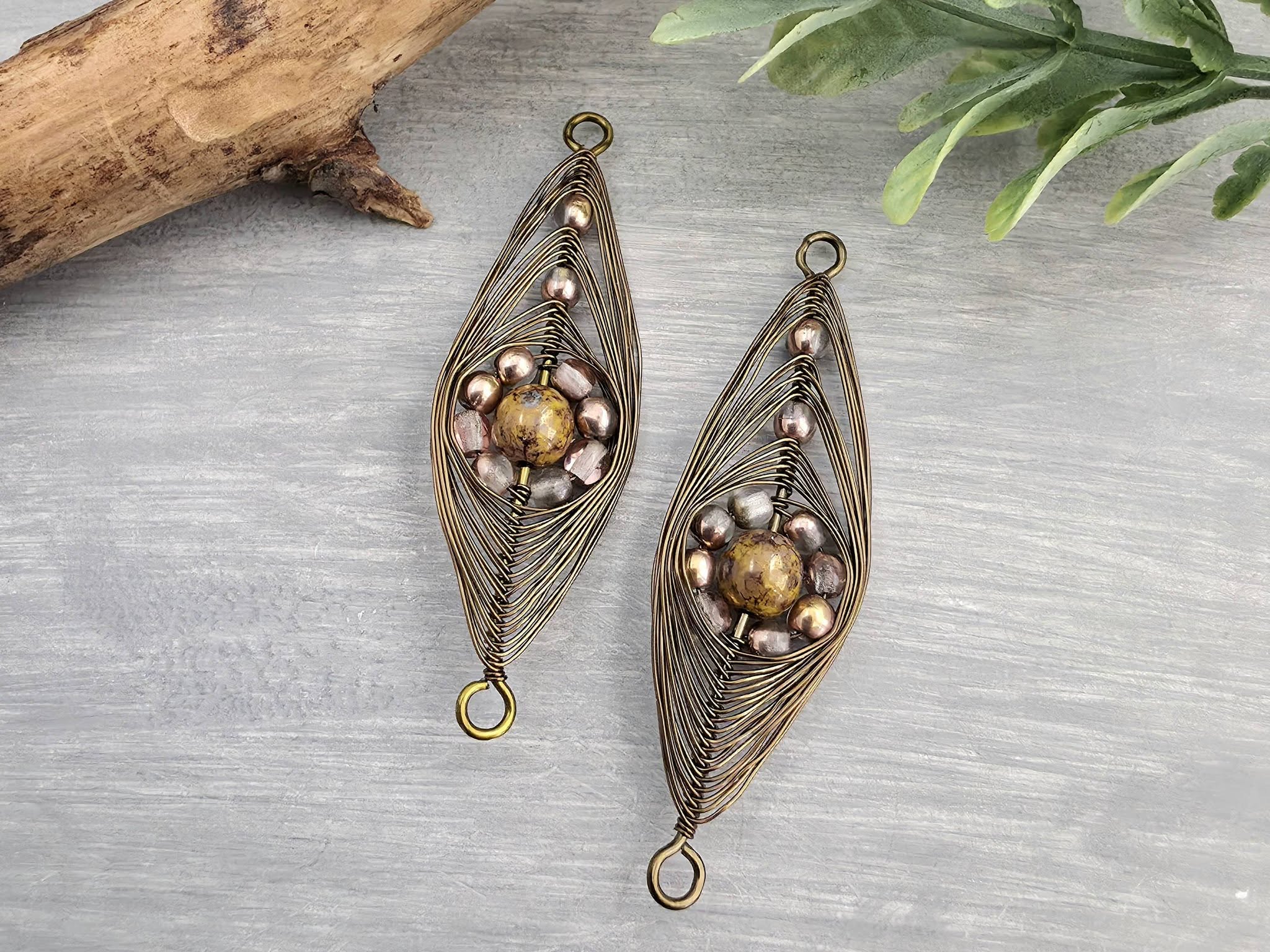 Sophia - Handwired Herringbone Links - 45mm - 2pcs
