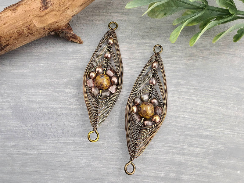 Sophia - Handwired Herringbone Links - 45mm - 2pcs