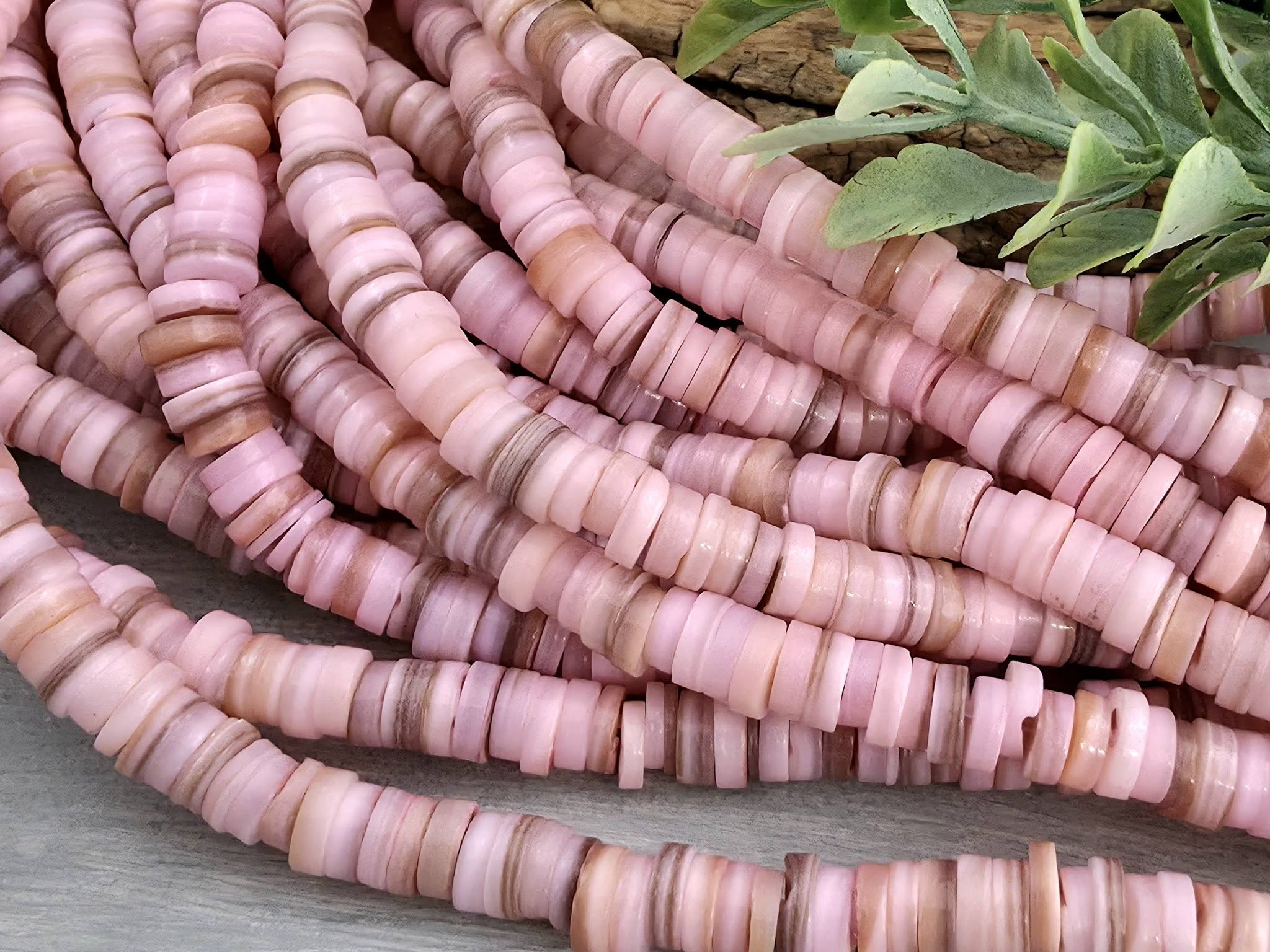 Lt Pink - Heishi Shell Disc - 6mm - 10" Strand Main image