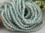 Lake Blue Lined Crystal Bicone - 4mm - 10" Strand
