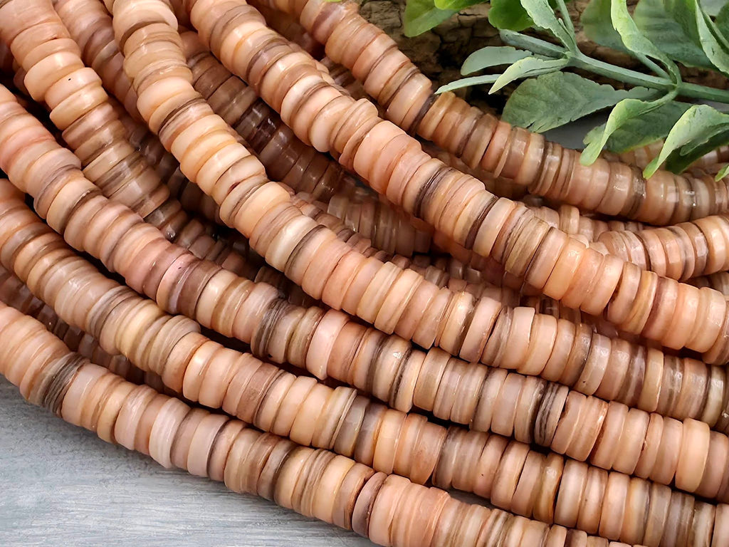 Au Naturel - Heishi Shell Disc - 6mm - 10" Strand