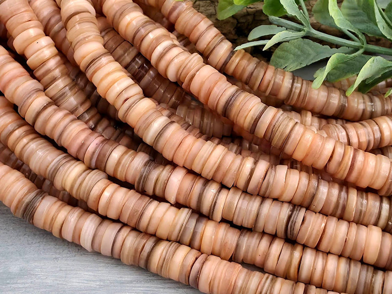 Au Naturel - Heishi Shell Disc - 6mm - 10" Strand