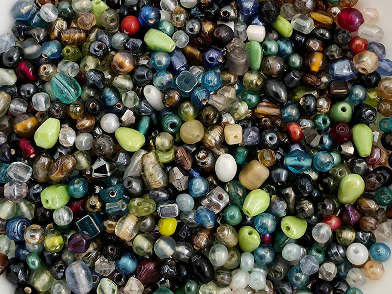 Multicolor - Luster Glass Bead Mix  - 3-6mm - 100gr.