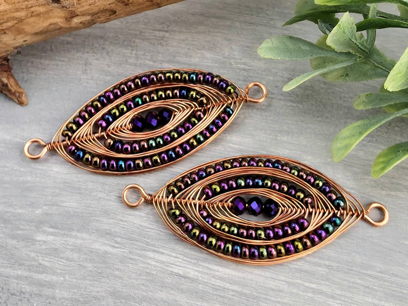 Twilight - Handwired Herringbone Links - 45mm - 2pcs