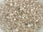 White - Luster Glass Bead Mix  - 3-6mm - 100gr.