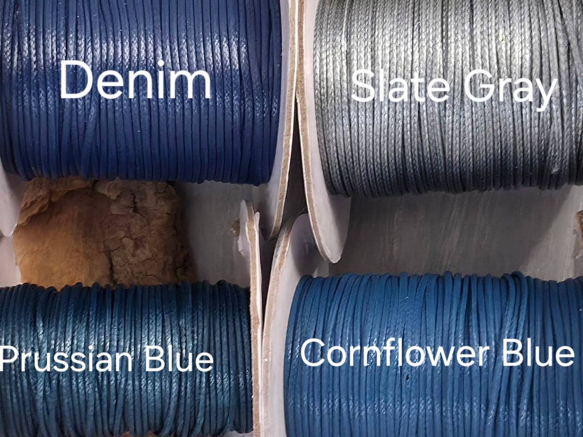 Blue Tones - Korea Waxed Polyester Cord - 1mm Secondary image