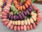 Vintage Rosewood - Irregular Dyed Magnesite Pebble Stone - 8" Strand