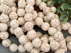 Natural Cream Howlite Beads - 10mm - 7" Str.