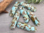 Turquoise Stone - Curved Bracelet Bar - 35x12mm