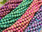 Amethyst Mosaic - Turquoise Beads - 8mm - 7.5" Str.