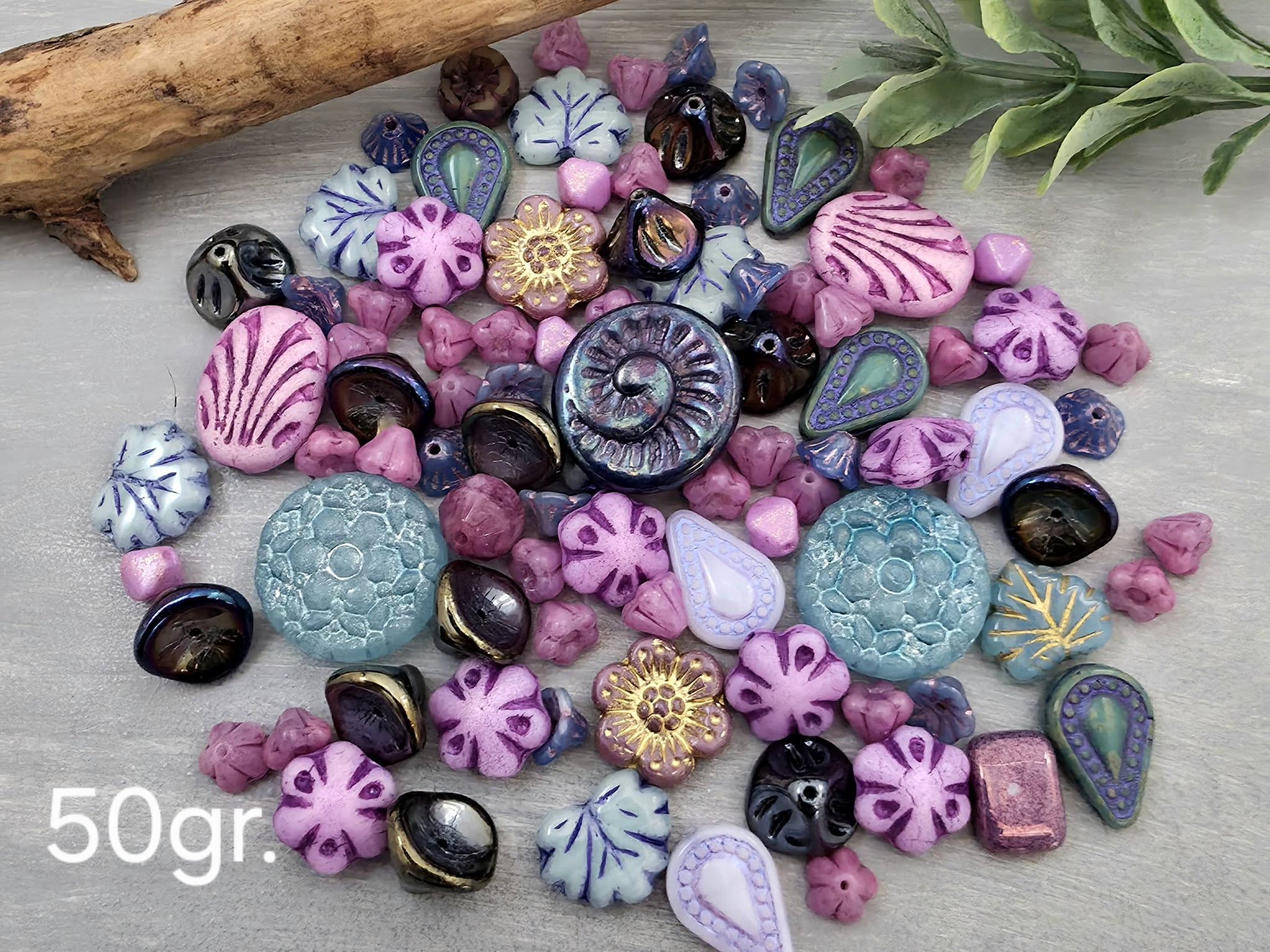 Orchid Lagoon - Designer Czech Mix - Assort Size Secondary image