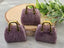 Lepidolite - Genuine Gemstone Handbag - 25x27x10mm - 1pc