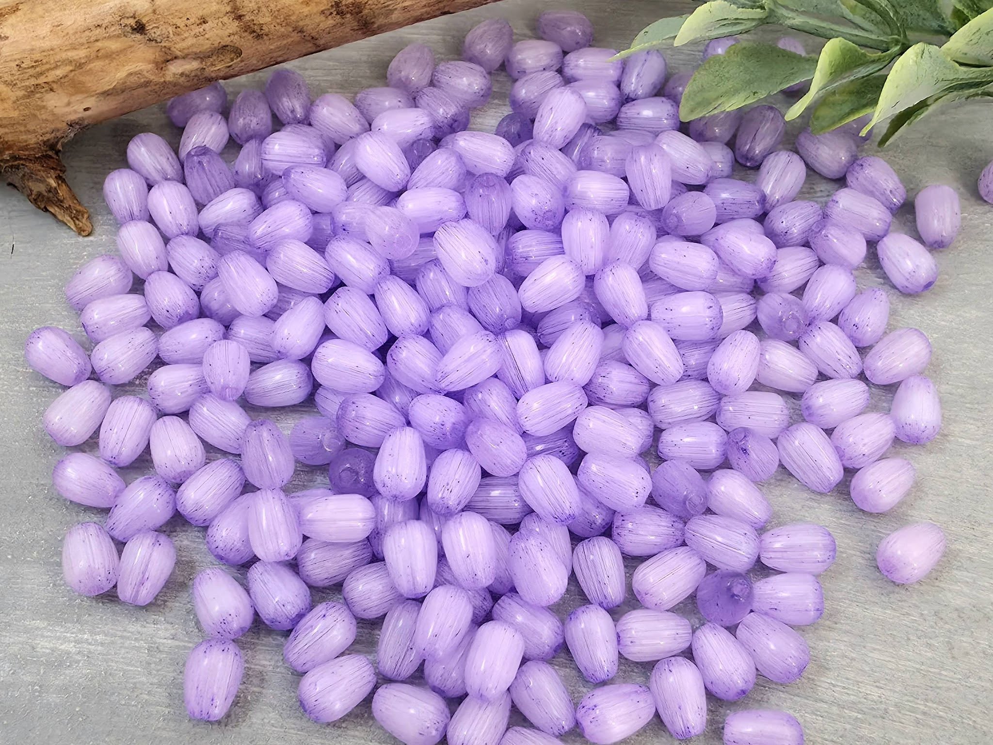 Satin Lavender - Mini Glass Fiber Optic Teardrops - 20grms