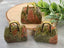 Unakite - Genuine Gemstone Handbag - 25x27x10mm - 1pc