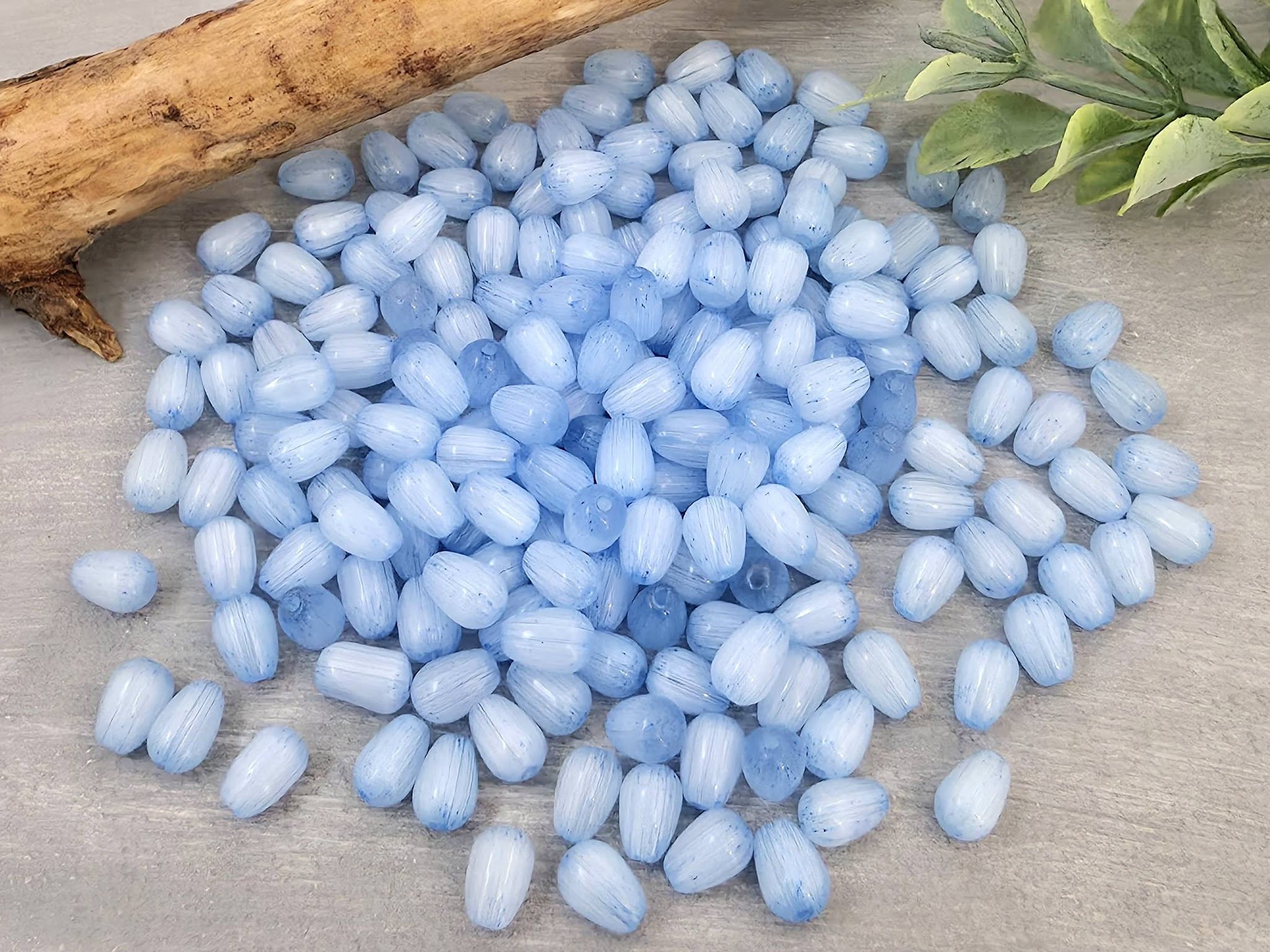 Satin Demin - Mini Glass Fiber Optic Teardrops - 20grms Secondary image
