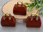 Red Jasper - Genuine Gemstone Handbag - 25x27x10mm - 1pc