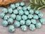 Turquoise - Porcelain Ceramic Flower Beads - 12mm
