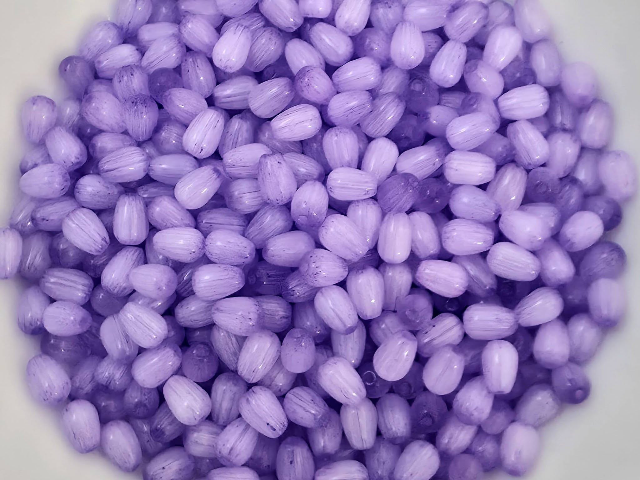 Satin Lavender - Mini Glass Fiber Optic Teardrops - 20grms