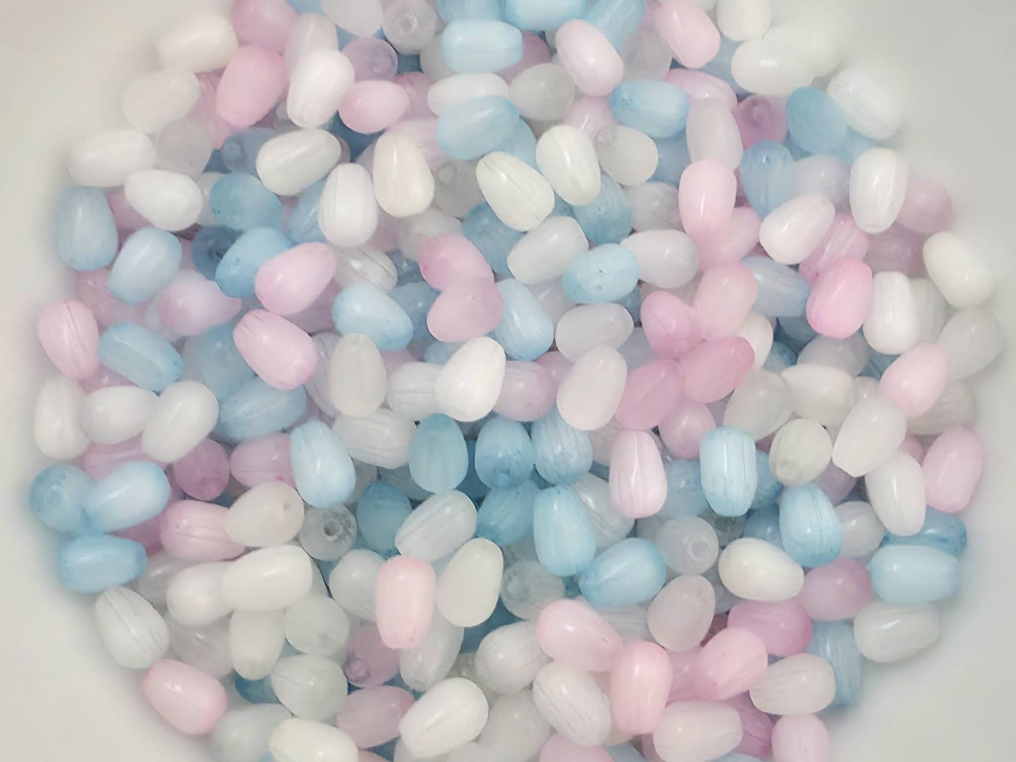 Satin Pastel Mix - Mini Glass Fiber Optic Teardrops - 20grms Secondary image