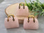 Pink Quartz - Genuine Gemstone Handbag - 25x27x10mm - 1pc